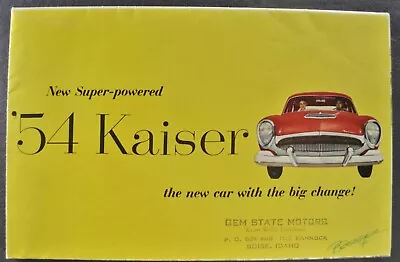 1954 Kaiser Color Brochure Folder Manhattan Special Darrin Excellent Original 54 • $19.95