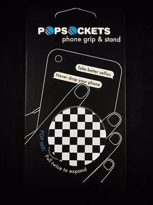 $16.02 • Buy Popsockets Checkerboard Black & White Phone Grip PopSocket Pop Socket PopGrip