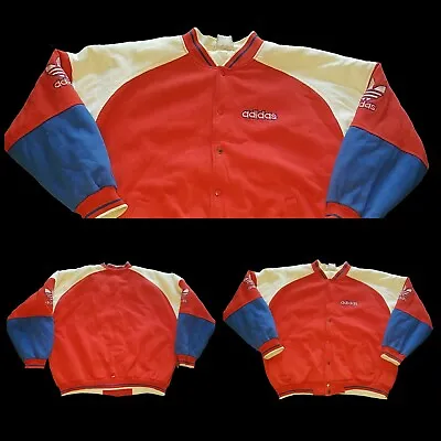 $219 • Buy Vintage 80's Adidas Tree Foil Varsity Jacket Size  RUN DMC Shell Toes Top Tens