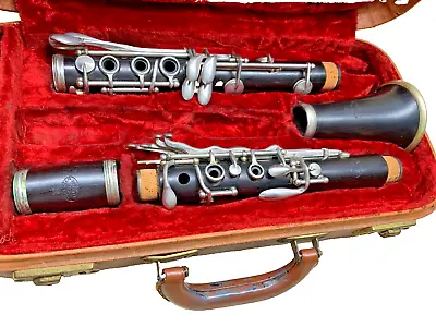 Vintage Wood Clarinet Pedler Co Elkhart IN Original Case Accessories 2 Mouthpcs • $54.99