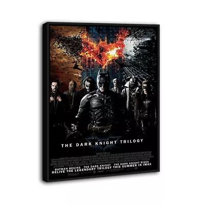 The Dark Knight Trilogy Painting Framed Oil Canvas Print • $38.88