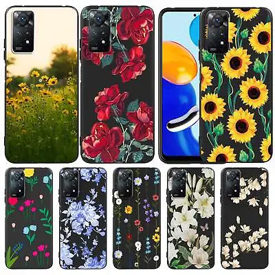 Silicone Phone Case Bloom Flower Cover For Xiaomi Mi 12 Redmi 10 Note 11 Pro 9 8 • £4.73