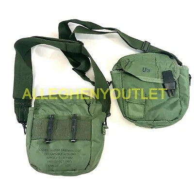 Lot Of 2 US Military 2 Quart Canteen Cover Pouch Insulated OD Green 2 QT EXC • $26.99