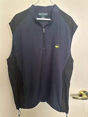 Masters Navy 1/4 Zip  Vest Augusta National Golf Course • $10.99