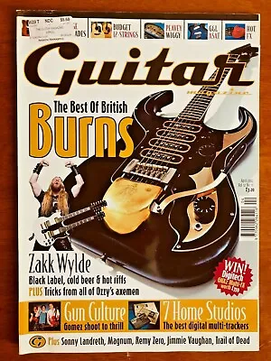 GUITAR MAG APR 02 Best Of British Burns: Zakk Wylde Gun Culture Jimmie Vaughan • £30.37