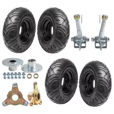 4x Front Rear 13x5.00-6  Wheel Tyre Rim & Steering Spindle Hubs Go Kart ATV Quad • $299.99