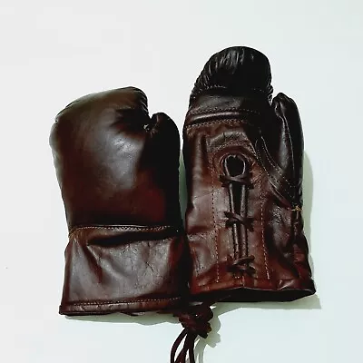 Handcrafted Genuine Leather Boxing Gloves - Premium Quality For Serious Boxers • $89