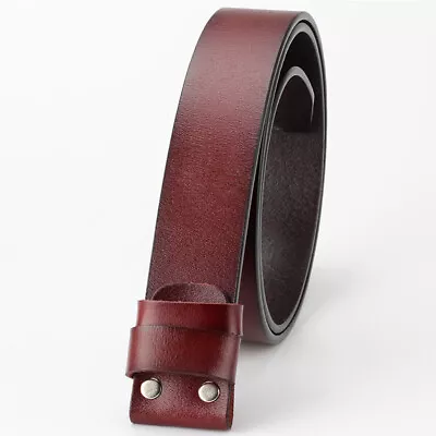 No Buckle Men Snap Strap Belt Full Leather No Buckle • $16.70