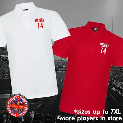 Thierry Henry Football Fan Polo Shirt Legend Gifts For Him *Sizes Up To 7XL • £16.99