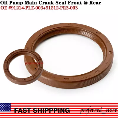 Oil Pump Main Crank Seal 91214-PLE-003 91212-PR3-003 For Honda Civic CR-V Acura • $7.75