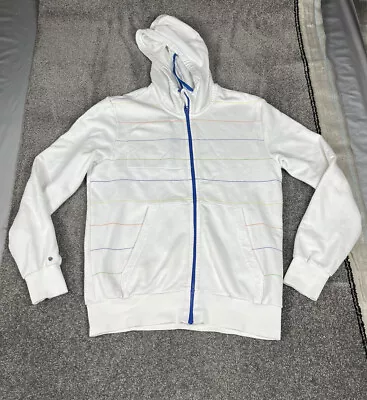 $30 • Buy Puma Hoodie Mens Medium White Sweatshirt Jumper Zip Up Lightweight Gym Sports