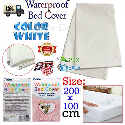 🔥Waterproof Mattress Protector Single Bed Cover Wet Wetting Sheet Nursery Child • £3.45