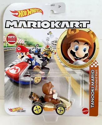 NEW Mattel GJH55 Hot Wheels Mario Kart 1:64 TANOOKI MARIO Standard Diecast Car • $56.95