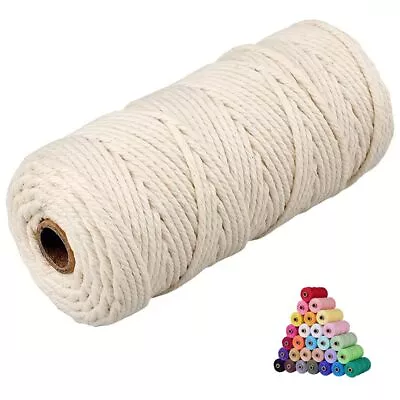 Natural Macrame Cord Colored Macrame Cord 2mm/3mm/4mm/5mm/6mm Macrame Cotton ... • $10.76