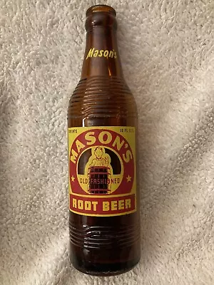 Vintage Mason's Root Beer Brown Bottle 10 Ounces-seven Up -quincy Illinois • $19.99