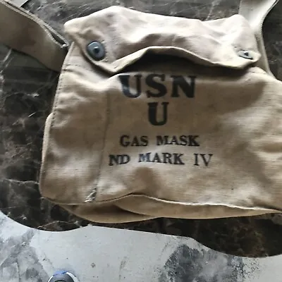 $19.99 • Buy Vintage Wwii United States Navy Mark Iv Gas Mask Bag