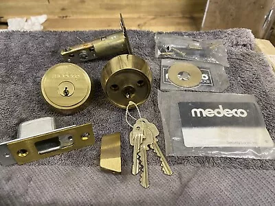 Medeco High Security Deadbolt 11-105-04 Double Cylinder NOS Sky Keyway • $185