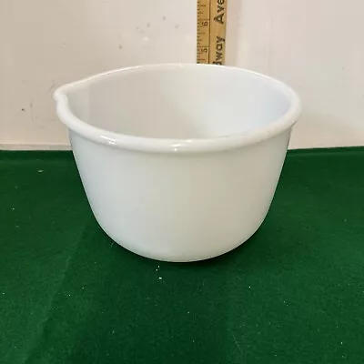 Vintage Milk Glass Mixing Bowl 6.5  Textured Bottom • $14.99