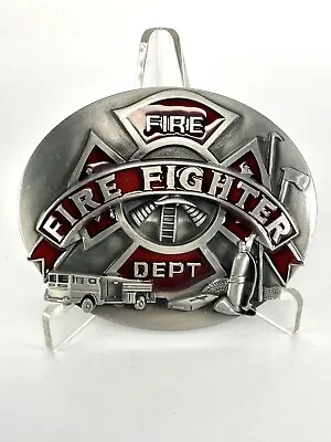 New Metal Enameled 3-D Fire Fighter Belt Buckle Fireman Firemen FD • $14.99