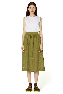 $74.99 • Buy Gorman Maeve Skirt Size 12 Olive Green Burnout Fabric