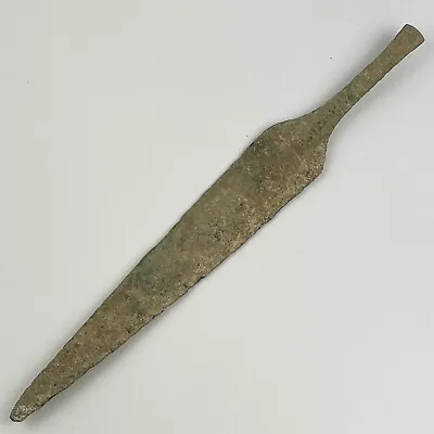 Metal Detecting Find Bronze Age Spear Head Bronze 29.5cm Long • $314.47
