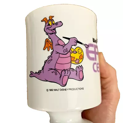 Vintage Walt Disney World Epcot Center Figment Dragon Footed Pedestal Mug Japan! • $9.99