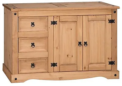 Corona Sideboard Low 2 Door 3 Drawer Solid Mexican Pine By Mercers Furniture® • £119.99