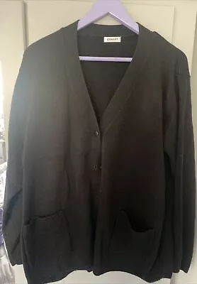 Ladies Black Cardigan Size 26 /28 Damart • £4