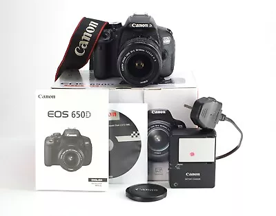 Canon EOS 650D DSLR Camera & Canon EF-S 18-55mm IS II Lens Kit  Boxed • £209.99