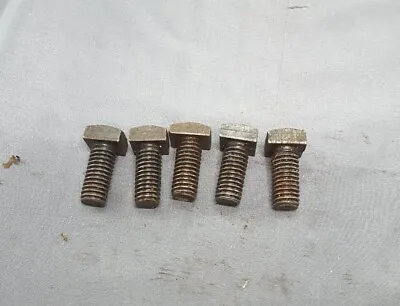 Vintage Square Bolts With Nuts  ~ 7/16  Thread X `1   Long - Lot Of 5 • $5