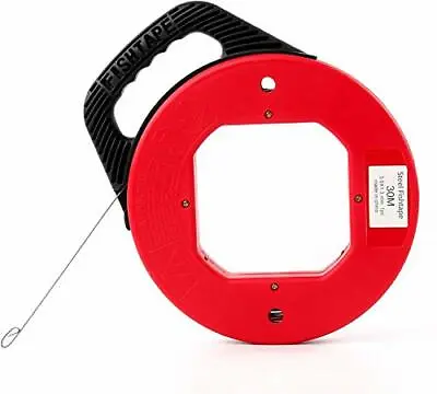 100ft Steel Fish Tape Wire Cable Puller Threader Electrician Electrical Plumber • $25.88