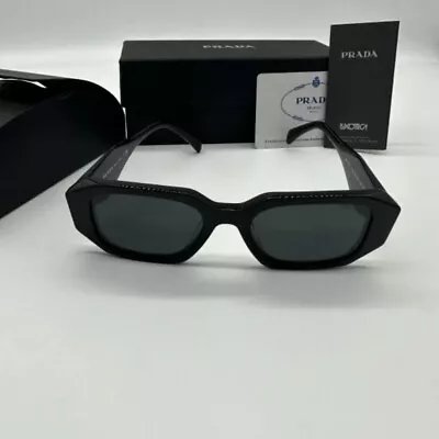 Prada PR17WS 1AB5S049 Sunglasses 49 Mm Black / Dark Grey Lens • $75