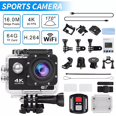 4K Action Camera Sport Video Underwater Waterproof Camera Wifi Remote For Go Pro • $25.79