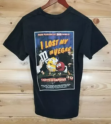 M&M Candy  I Lost My M In Vegas  T Shirt Men Medium Black Fade READ • $19.99