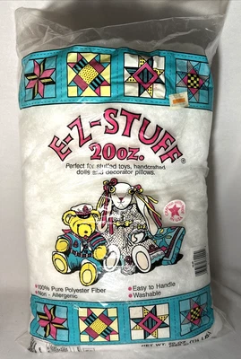 NEW E-Z- STUFF 20oz.  100% Pure Polyester Fiber Fill Stuffing Pillows Dolls Toys • $12.55