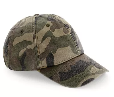 Mens Vintage Cotton BASEBALL CAP Womens Low Profile Camouflage Sports Sun Hat • £9.99