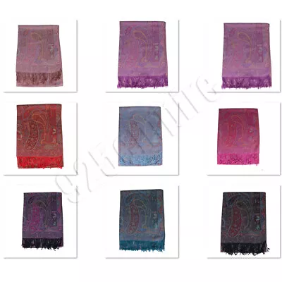 Women's Paisley Pattern Pashmina Shawl Scarf Colorful Luxury Wrap • $12.99