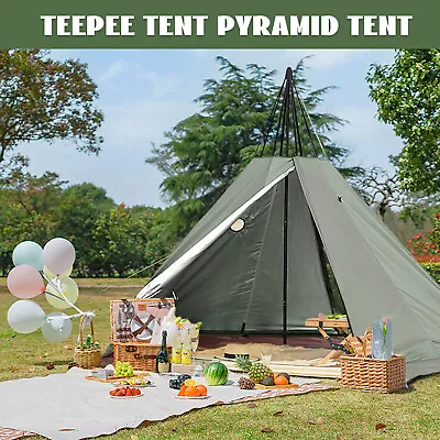 Outdoor Camping Tent Teepee Tent 4 Season 2 Doors Hike Waterproof Tent Reathable • $100.70