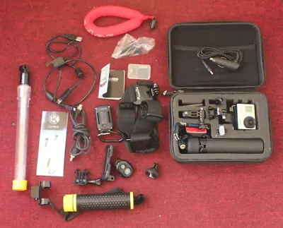 GoPro HERO3 Black Lots Of Extras - Cases Attachments Batteries Straps + More • $79