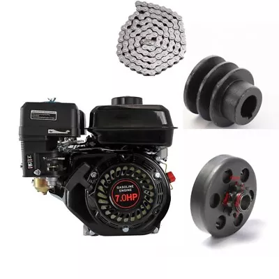 $359.84 • Buy 7HP 210cc Recoil Start OHV Gas Power Stationary Engine Motor Horizontal Shaft