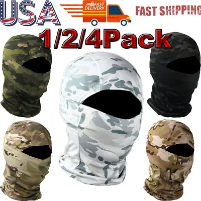 Military Tactical Camo Hunting Fishing Full Face Mask Scarf Balaclava Combat Cap • $7.99