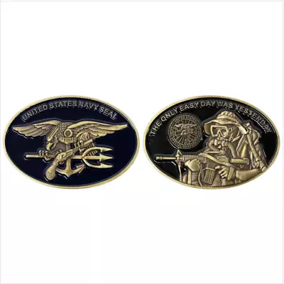 Genuine U.s. Navy Seal Team Trident Bronze Black 2  Challenge Coin • $17.75