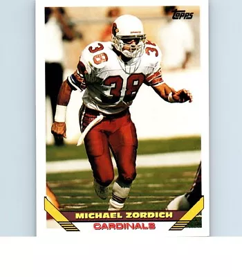 Michael Zordich 481 Cardinals 1993 Topps Football Trading Card • $1.69