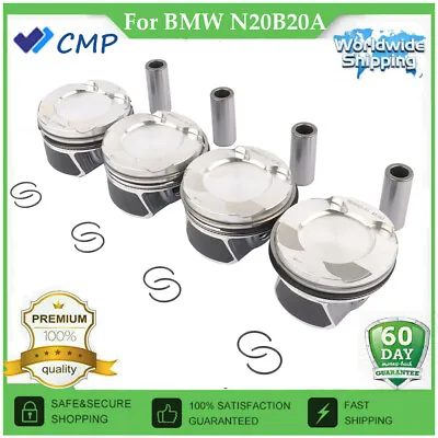 Pistons & Rings Set STD Φ84mm CR 10:1 For BMW N20 N26 328i 428i X1 X3 F30 2.0T • $107.10