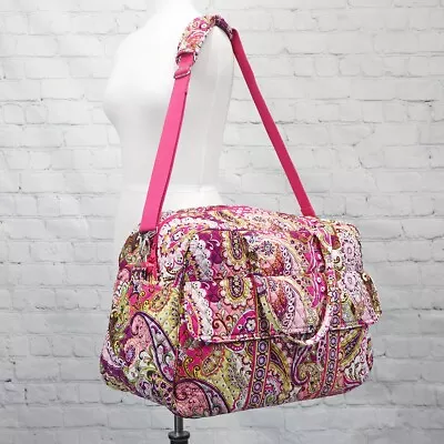 ❤️ VERA BRADLEY Very Berry Paisley Grand Weekender Duffel Pink • $66.99