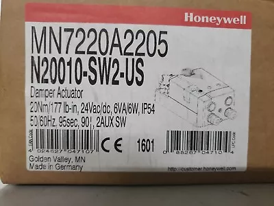 Honeywell MN7220A2205 N20010-SW2-US Damper Actuator • $49.64