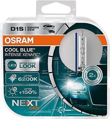 OSRAM Original D1S Xenarc Cool Blue NextGen Xenon Set Of 2x Bulbs 6200K DUO • $149.95