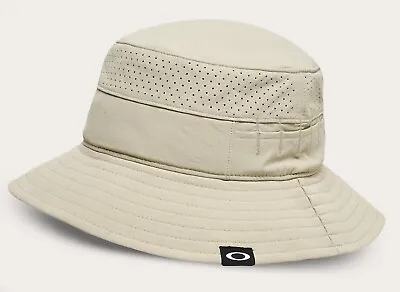 Oakley Dropshade Boonie Bucket Hat With String Silver Sage Tan Beige Brand New • $35