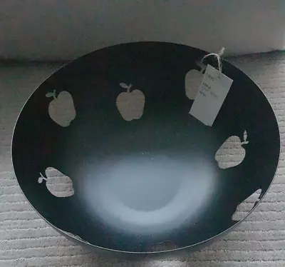 Next Black Metal Apple Cut Fruit Bowl • £14.99