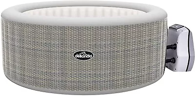 Dellonda 4-6 Person Inflatable Hot Tub Spa With Smart Pump - Rattan Effect DL91 • £299.99